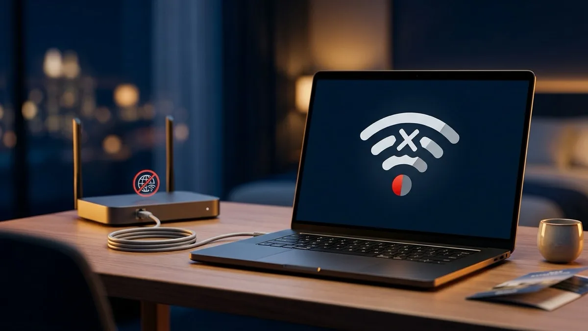 Hotel and cafe WiFi won't connect
